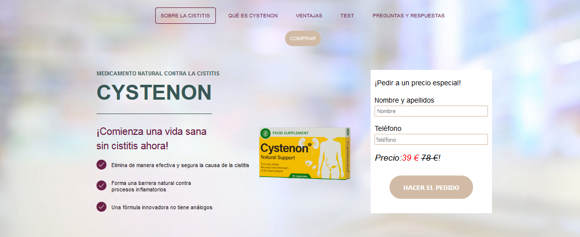 Cystenon Opiniones – En la farmacia: precio, críticas negativas, ingredientes!